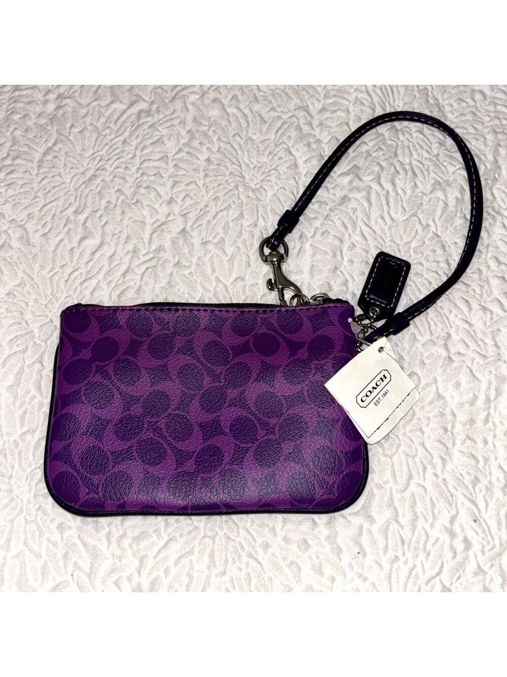 Coach Monogram Pouch Wallet Wristlet - Picture 2 of 3